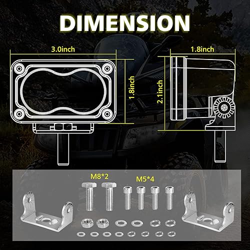Miniatura 2 de AKD Part Cápsulas LED ámbar de 3" + barra de luz LED de 7"