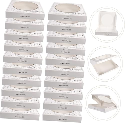 Miniatura 2 de KJHBV Caja de cartón de pizza Caja de pastel Caja de 20 piezas Caja de pizza Kraft Caja de almuerzo Caja de almuerzo de papel Cajas de pizza