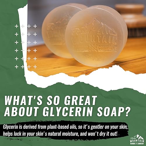 Miniatura 8 de Barras de champú y jabón corporal todo en uno para hombre, extra gruesas de 1.6 pulgadas, gel de glicerina para el cabello y el cuerpo, 2 barras de