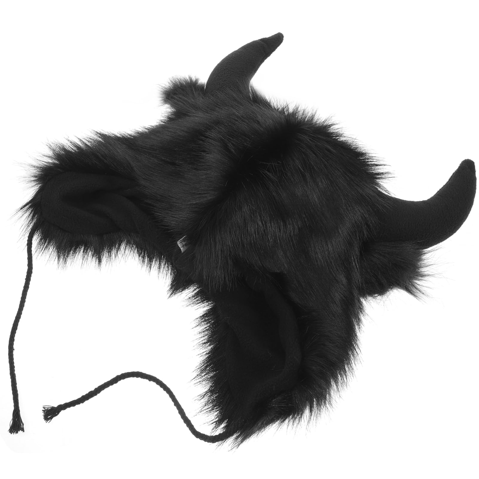 Beavorty Tapa Del Oído De Bocina Fiesta Sombrero De La Novedad Sombrero De Animal Multifuncional Sombrero De Animales Salvajes Sombreros Para Adultos Disfraz Negro Felpa