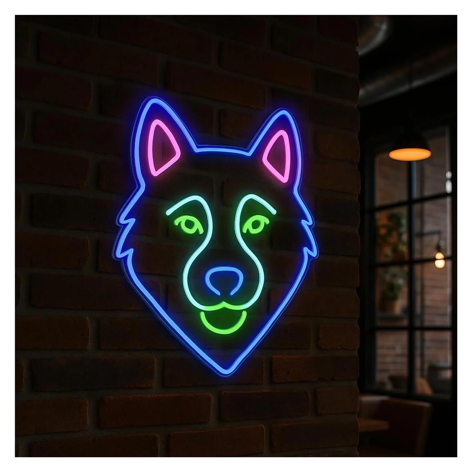 Scritta luminosa Insegna Al Neon Husky, Decorazione Per Negozio Di Animali, Spazi A Tema Per Amanti Degli Animali, Decorazione Per Camera Da Letto Per Bambini, 38cm(UN)