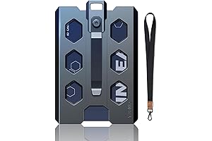 OneTigris Aluminum ID Badge Holder with Lanyard