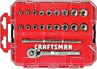 Vista 1 de CRAFTSMAN Juego de zócalos, SAE/métrico, 1/4" Drive, 20 piezas (CMMT12008)