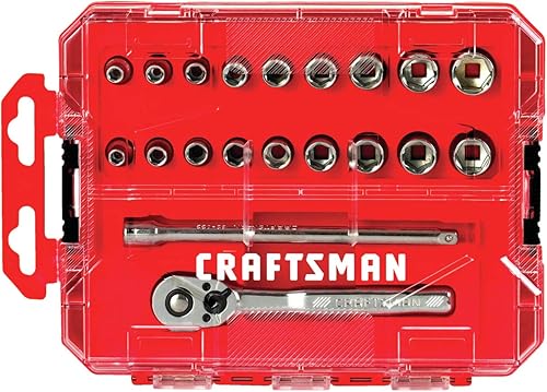 CRAFTSMAN Juego de zócalos, SAEmétrico, 14" Drive, 20 piezas (CMMT12008)