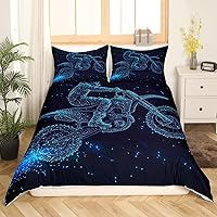 Vista 28 de Juego de funda de edredón con estampado de leopardo, estampado de animales, guepardo, King, para niños, hombres y mujeres, funda de edredón de lujo