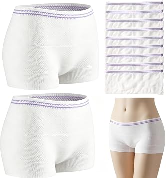 9Pcs Fix Reusable Net Pants,Reusable Women's Net Knickers for Travel,Daily, Pregnancy Purple