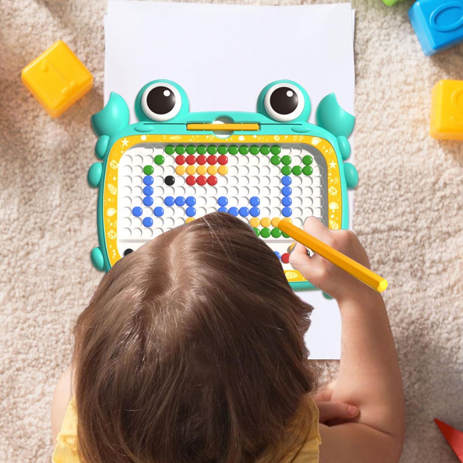 Magnetyczna tablica w kropki, tablica dla dzieci z magnetycznym piórem | magnetyczny blok do rysowania koralików, tablica do rysowania z kropkami dla dzieci Scribbler zabawka edukacyjna dla chłopców