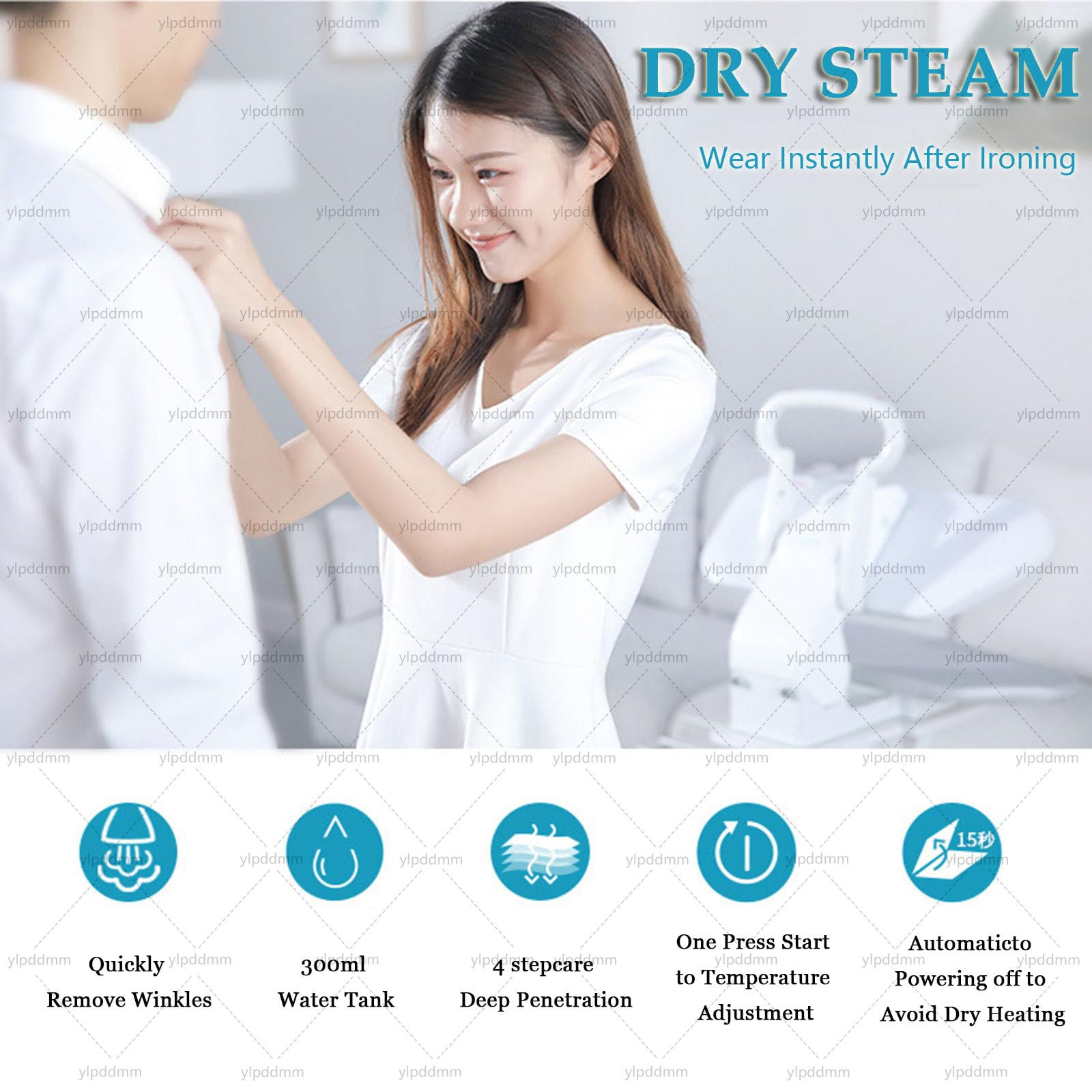 Prensa de Vapor Grande de 1400 W, Apagado automático y Tanque de 300 ml Withstand | prensa de vapor digital,plancha profesional de uso comercial para sábanas,fundas de almohada,servilletas y telas