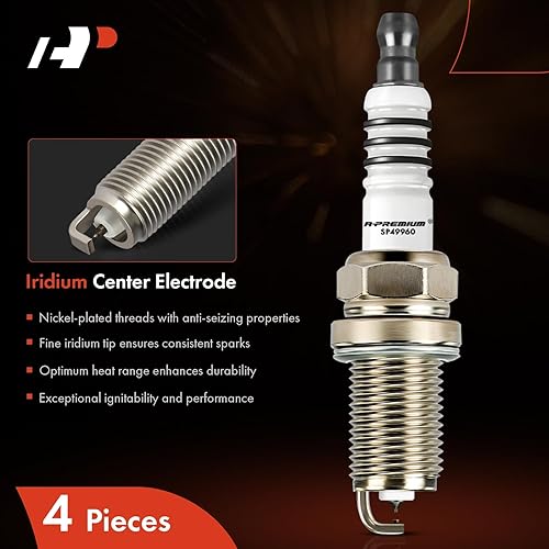 Miniatura 3 de A-Premium Bujías de iridio y platino compatibles con Toyota Corolla, Prius, Tacoma, 4Runner, Matri, Yaris y Chevrolet Prizm, Dodge Stratus, Pontiac