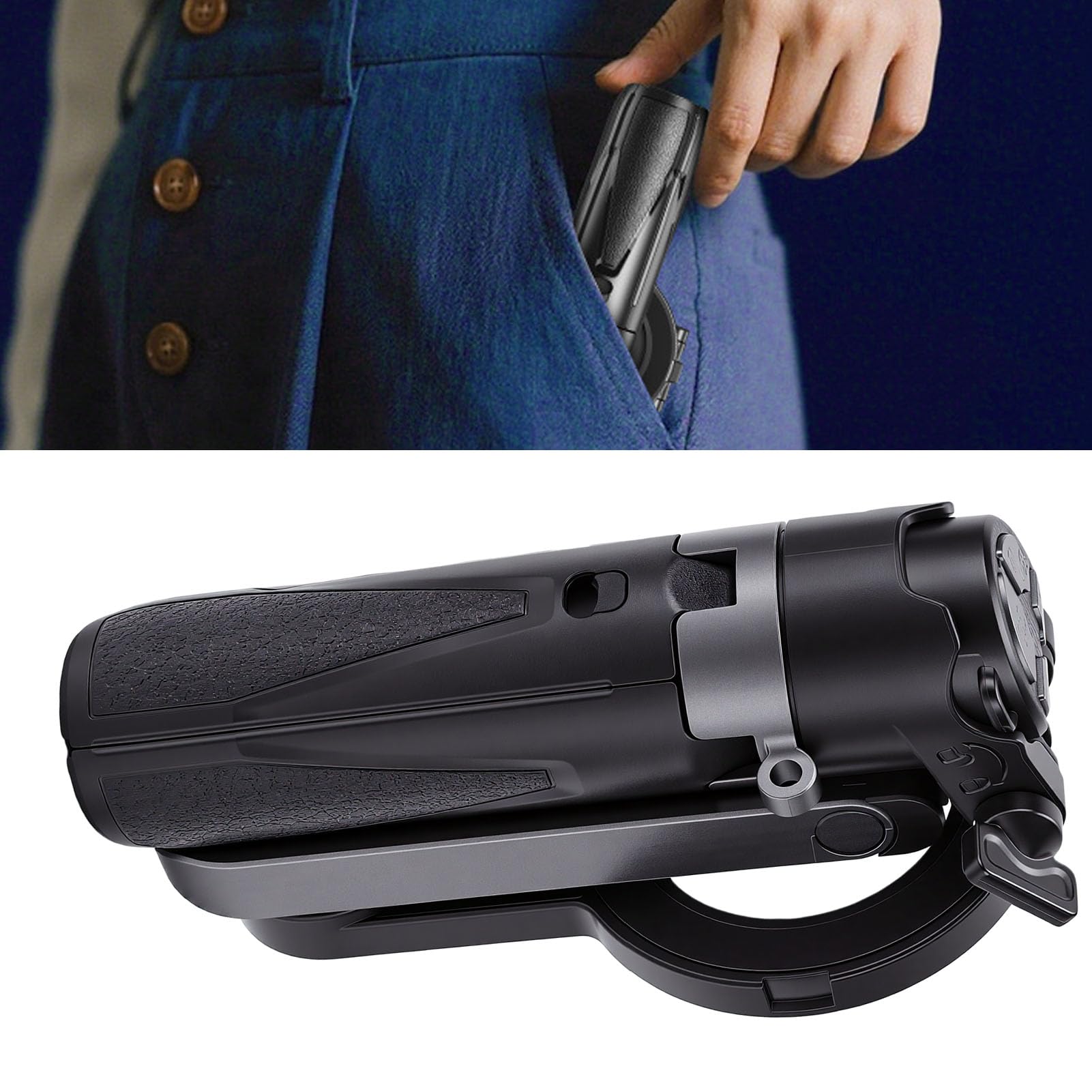 Cryfokt Bastone Selfie Magnetico 18.7in con Telecomando Zoom Estensibile