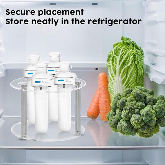 Rainmae Flavor Cartridge Holder for Cirkul, Contains 7 Flavor Cartridge Acrylic Storage Rack Organizer Round Support Shelf Accessories for Cirkul Flavors Cartridges, Fip Sip Stand Organizer Cartridge