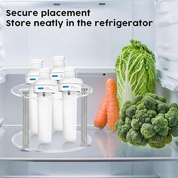 Rainmae Flavor Cartridge Holder for Cirkul, Contains 7 Flavor Cartridge Acrylic Storage Rack Organizer Round Support Shelf Accessories for Cirkul Flavors Cartridges, Fip Sip Stand Organizer Cartridge