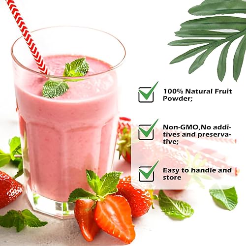 Miniatura 8 de Polvo de fresa liofilizado para hornear, vegano, sin OMG, sin gluten, sin aditivos ni conservantes, 4 onzas