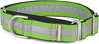Vista 8 de If It Barks Collar Martingala reflectante de 1" para perros, ajustable, fabricado en Estados Unidos, pequeño, oro amarillo