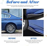 Vista 3 de BESULEN 2 piezas de difusor divisor para parachoques trasero de automóvil, protector universal antiarañazos para labio de la falda lateral, juego