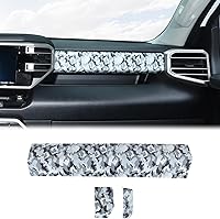 Vista 8 de Aunginsy Tiras de Panel de Tablero de Control Central Compatibles con Toyota Tundra/Sequoia 2022-2025 Moldura de Tablero de Consola Central de Coche