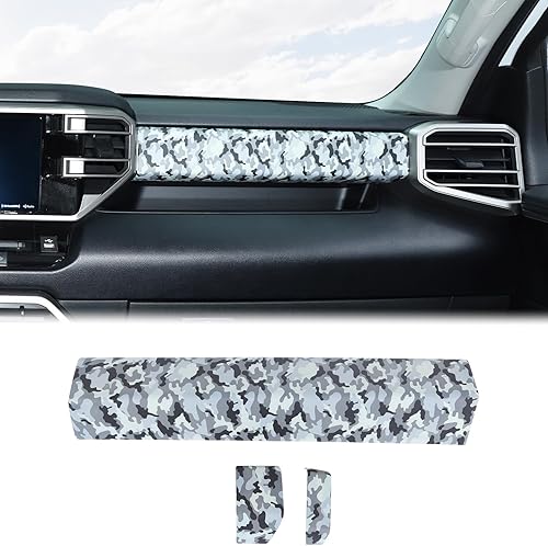 Miniatura 8 de Aunginsy Tiras de Panel de Tablero de Control Central Compatibles con Toyota Tundra/Sequoia 2022-2025 Moldura de Tablero de Consola Central de Coche