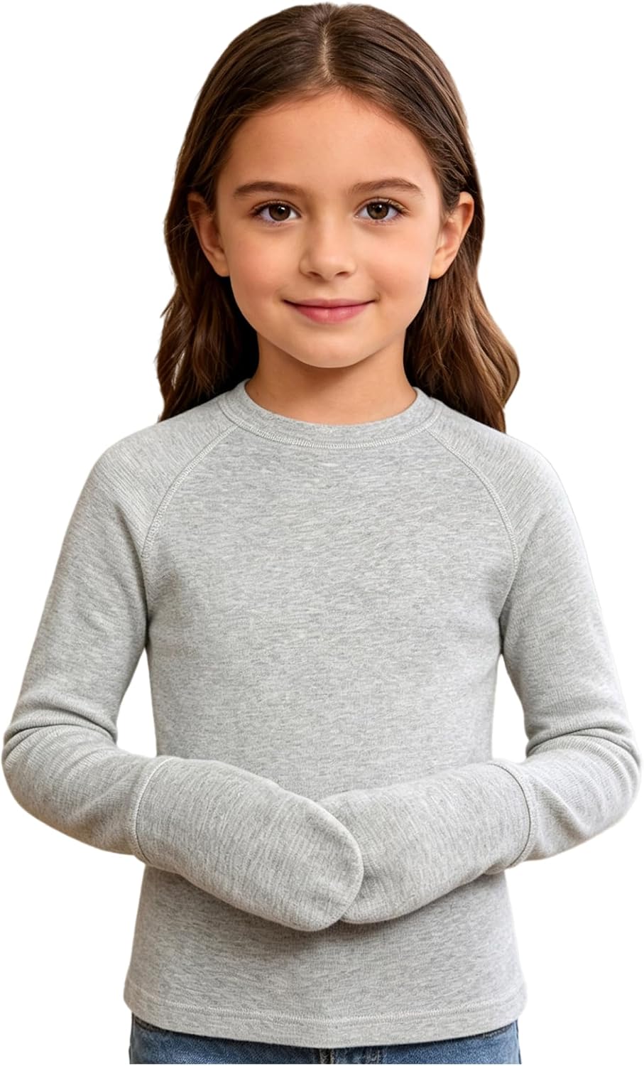 Loyan Girls Shirts with Mittens Adaptive Shirts Mitten Tee | Mittens T-shirts,Special Needs Clothing,Built in Hand Cover Sleeves,Hand Covering Sleeve Shirt,Mitten Clothing
