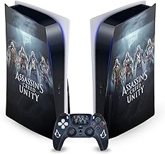 Head Case Designs Officially Licensed Assassin's Creed Group Unity Key Art Vinyl Faceplate Sticker Gaming Skin Decal Compatible with Sony Playstation 5 PS5 Disc Edition Console & DualSense Controller