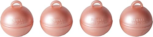 Creative Balloons™ Mfg. Inc. - Peso de globo de burbujas, 1.51 onzas, oro rosa metálico, 10 unidades