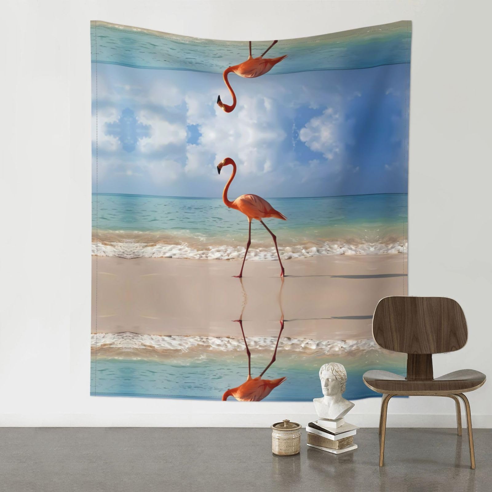 HJFCZH Beautiful Flamingo Prints Wall Tapestry 60x51in – Boho Decor Throw for Bedroom, Dorm, Beach Cover & Picnic Blanket