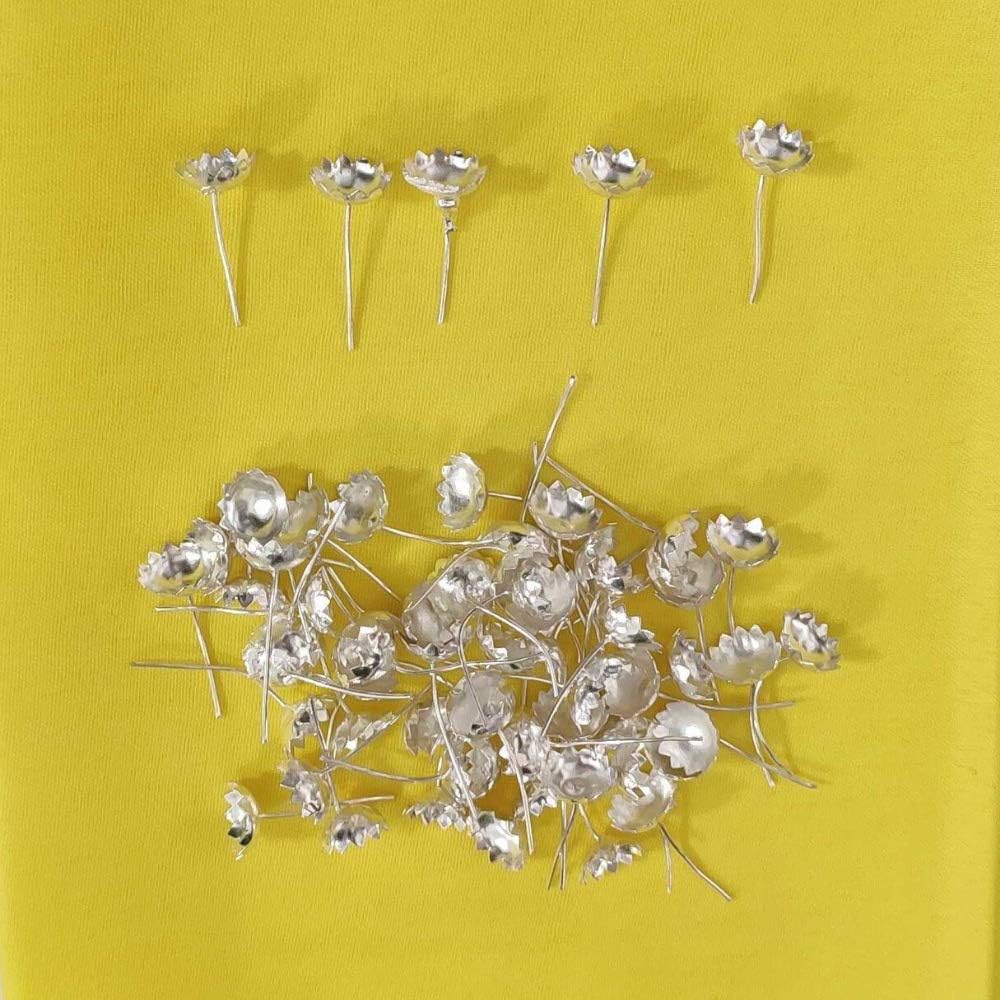 Puja N Pujari Silver-Plated Lotus Flower (Silver)(Pack Of 108.00)