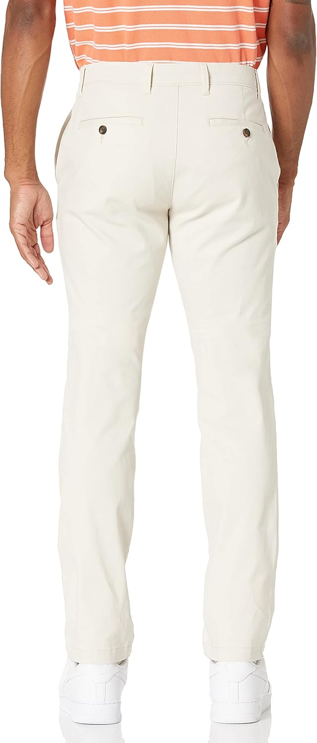 Amazon Essentials Men's Slim-Fit Casual Stretch Chino Pant Stone 35 Inches 28 Inches