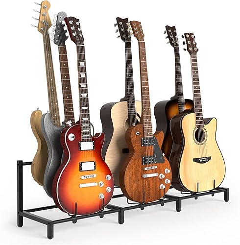 Bikoney Soporte para guitarra acústica, guitarra eléctrica, bajo, soporte ajustable para múltiples guitarras, accesorios de guitarra, regalos para