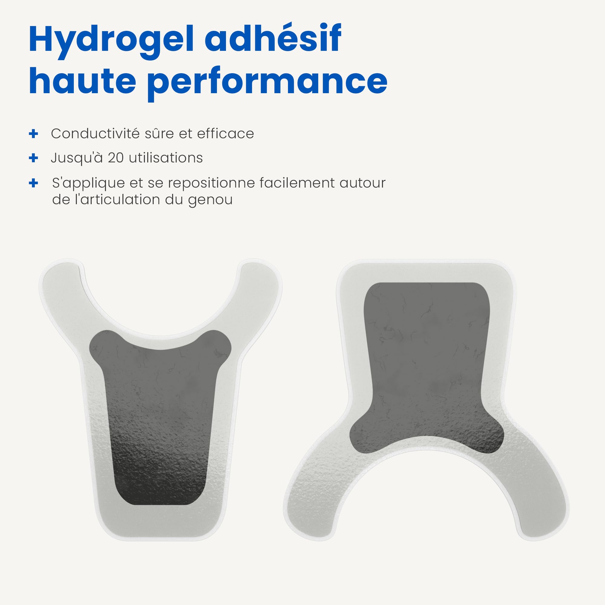 Image secondaire de Électrodes TENS & EMS TensCare pour Soulagement des Douleurs au Genou - Réutilisables et Efficaces