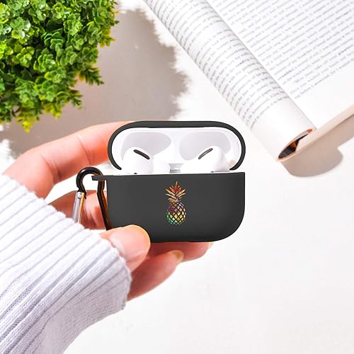 Miniatura 4 de JOYLAND Funda negra para AirPods Prollavero con mosquetón, funda de dinosaurio para parejas, funda para auriculares inalámbricos, funda protectora