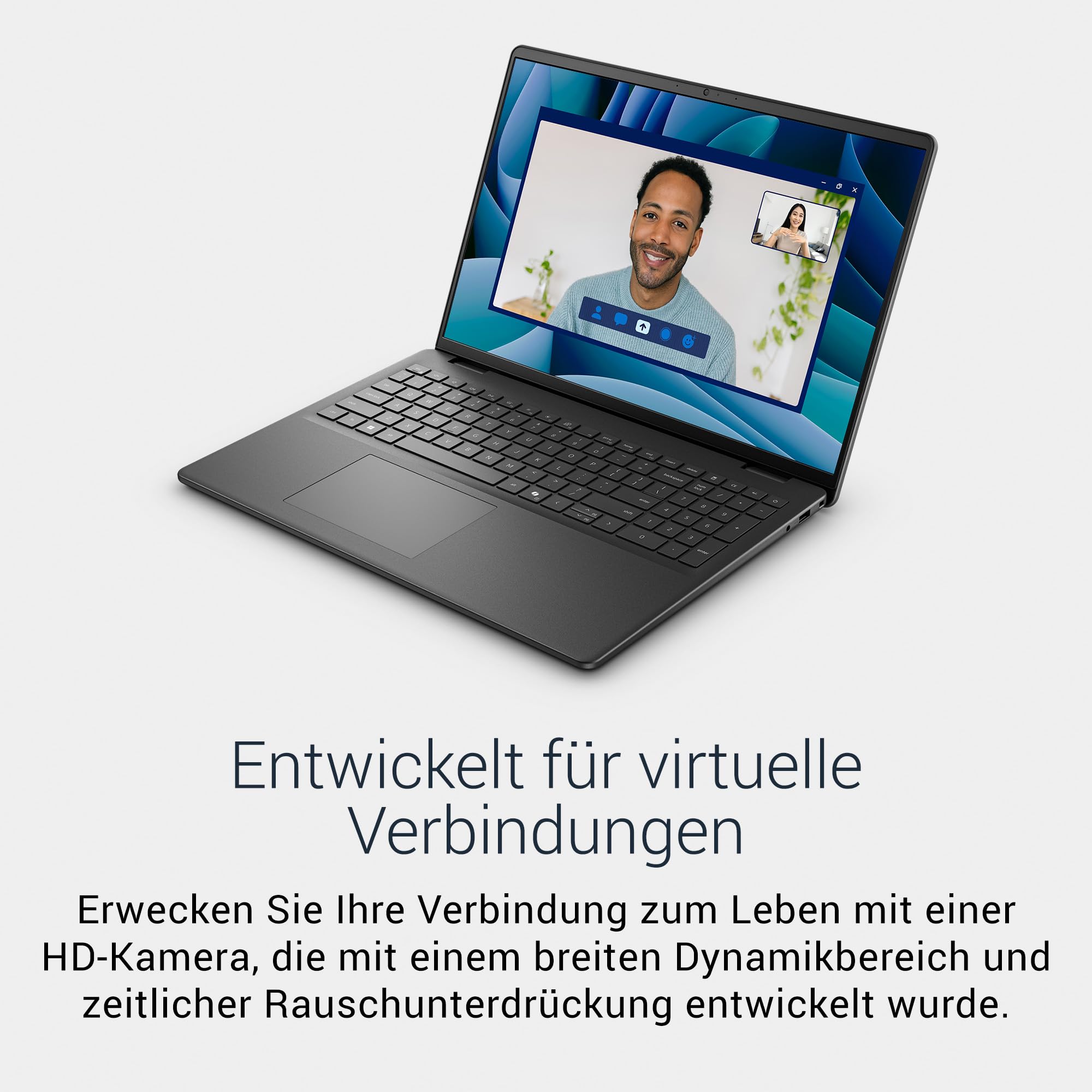 Dell 16 Laptop FHD+ 1920x1200 Intel Core 5 16GB DDR5 RAM 512GB SSD Windows 11 Home QWERTZ Keyboard Fingerprint Sensor Black