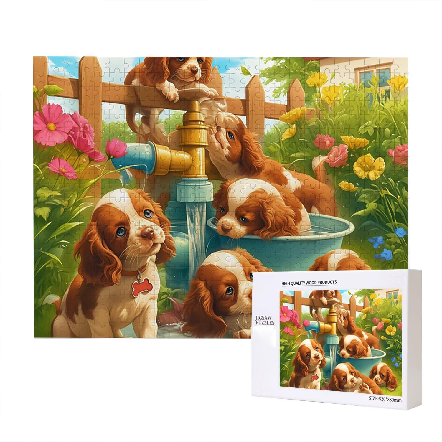 Jigsaw Puzzle, 5000 Pezzi Puzzle Classici, Animali Puzzle Rilassamento Intelligence, Mpossibile Difficile Puzzle Impegnativo per Adulti Puzzle Gioco Familiare, Regalo per Amore Amico Fiori fr0-913