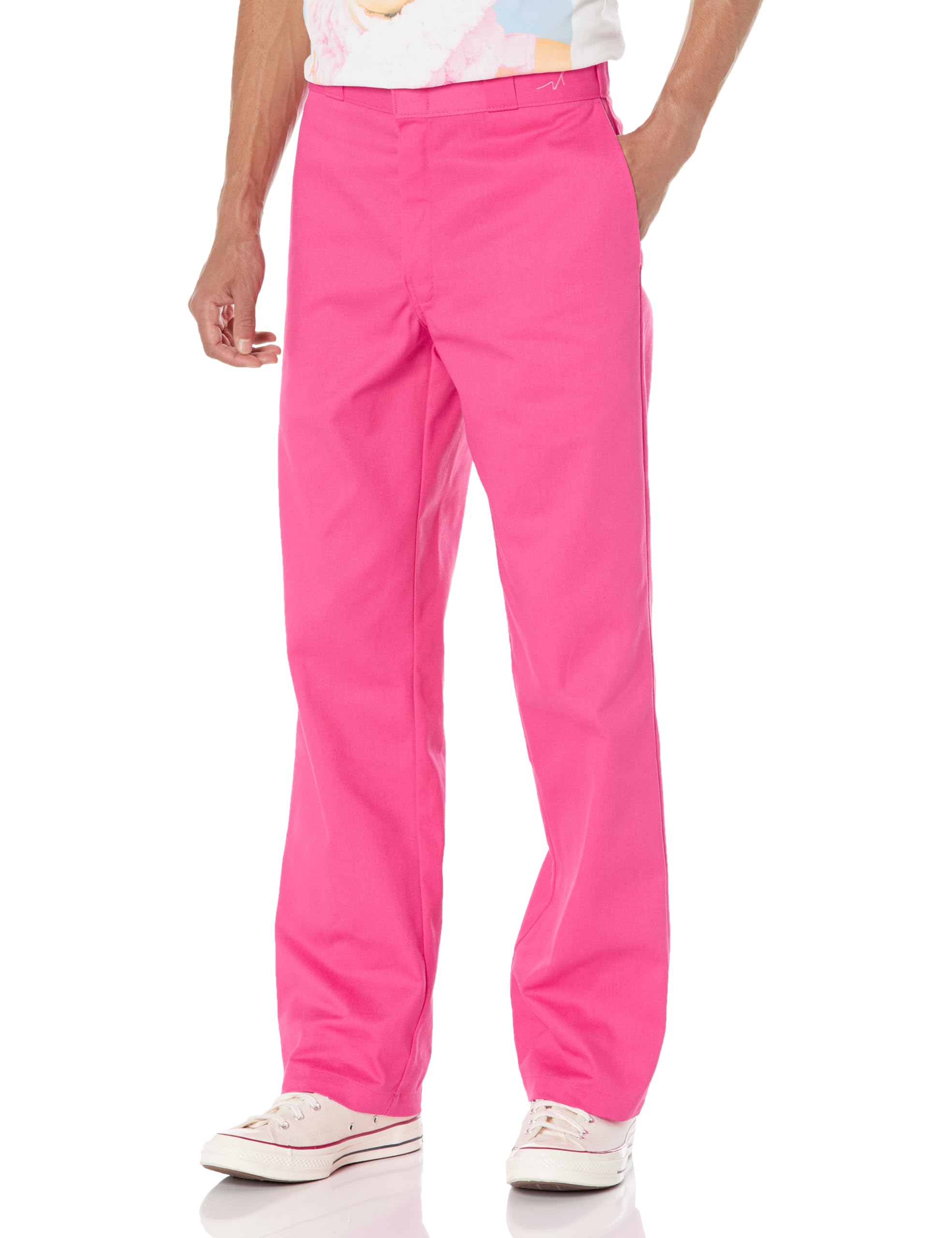 Dickies Breast Cancer Awareness Men's Original 874 Work Pant, Pink Yarrow, 28W x 30L
