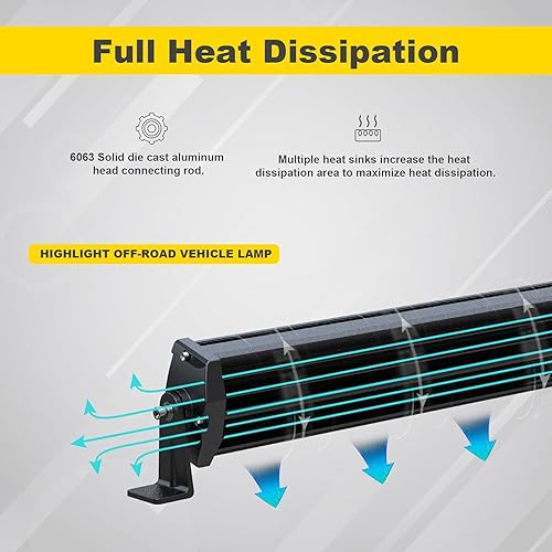 Miniatura 9 de Barra de luz LED curvada 5D de 52 pulgadas + 4 pulgadas blanco/amarillo ámbar, cápsulas LED estroboscópicas, luz antiniebla, luz de conducción, luz