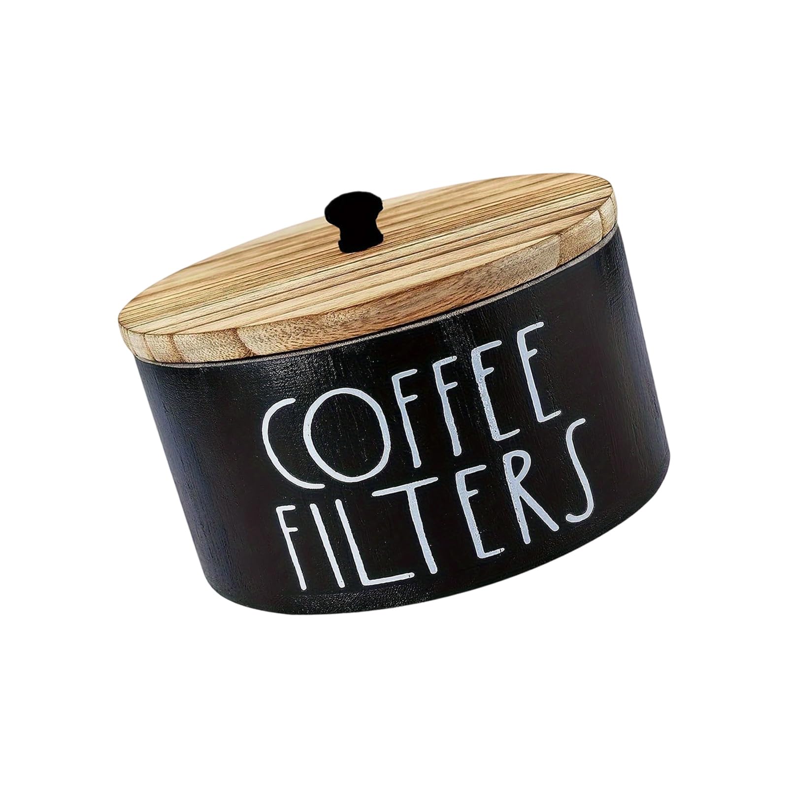 Msioytog Natural Wood Coffee Filter Organizers Multiple Compartment Kitchen Countertop Storage Designs Coffee Filter Paper Holder