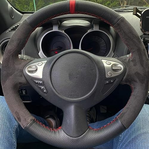 Miniatura 1 de Cubierta de cuero cosida a mano para volante de automóvil, para Infiniti FX FX35 FX37 FX50 QX70 Nissan Juke Maxima 370Z Sentra SV