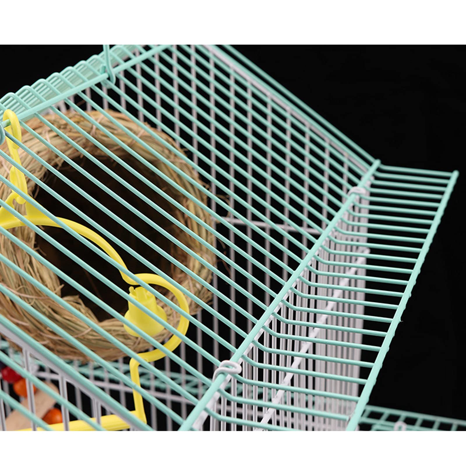Grande cage à oiseaux en métal pour perroquets, inséparables, pinsons, style villa ornementale pour petits oiseaux