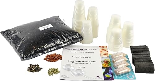 Innovating Science Germinación de semillas y estructura vegetal Kit de química elemental - Materiales para hasta 15 grupos