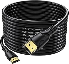 4K HDMI Cable 15m(HDMI 2.0,18Gbps) Ultra High Speed Gold Plated Connectors,Ethernet Audio Return,Video 4K@60Hz FullHD1080p 3D Compatible with HDTV,Blu-Ray,Xbox,Laptop,PS3/4/5/9,PC,ect