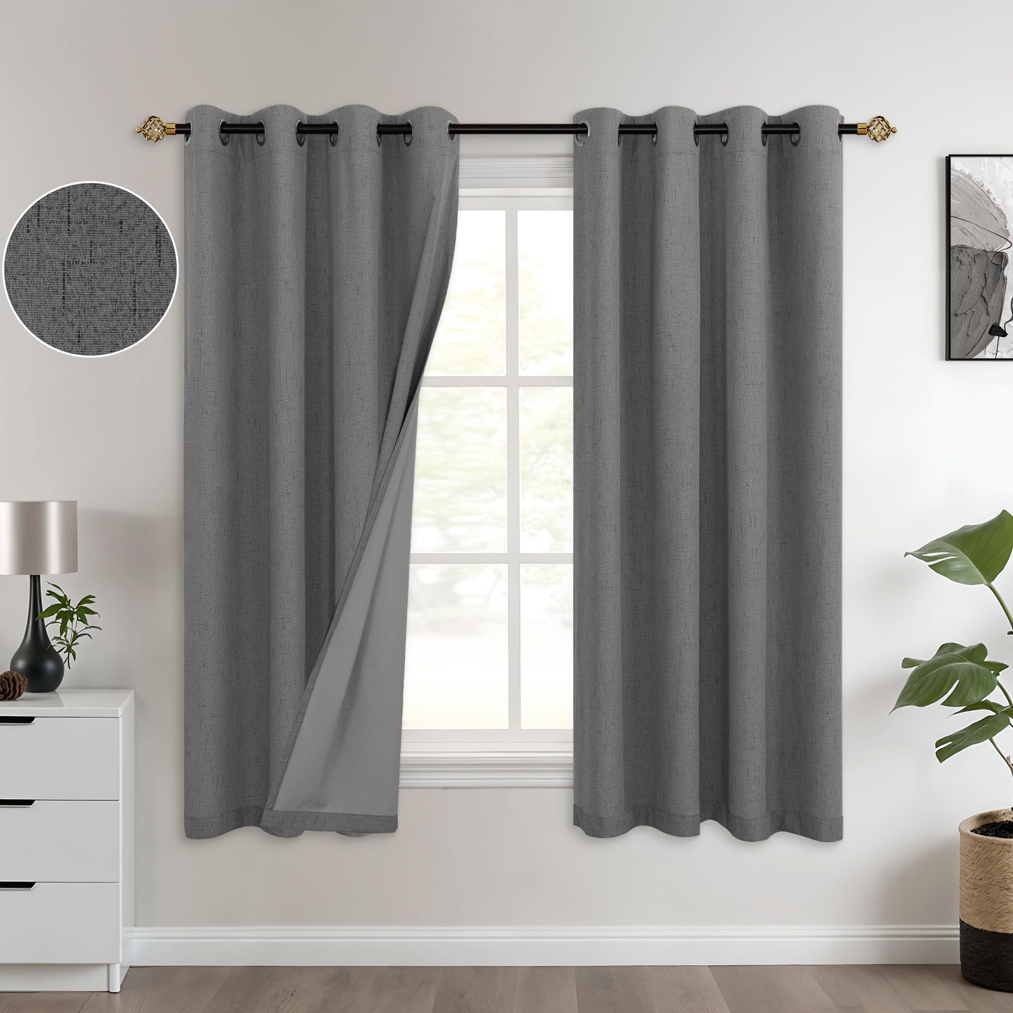 Amazon.com: Mrs.Naturall Short Curtains for Bedroom Small Windows ...