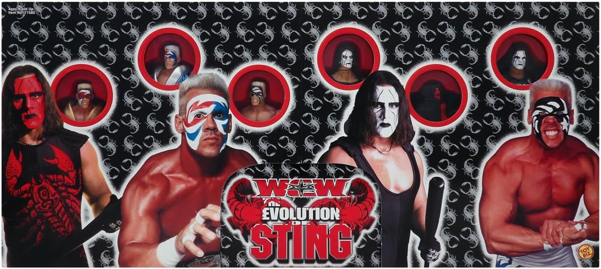 Amazon Wcw The Evolution Of Sting By Toy Biz ロボット 子ども向けフィギュア おもちゃ