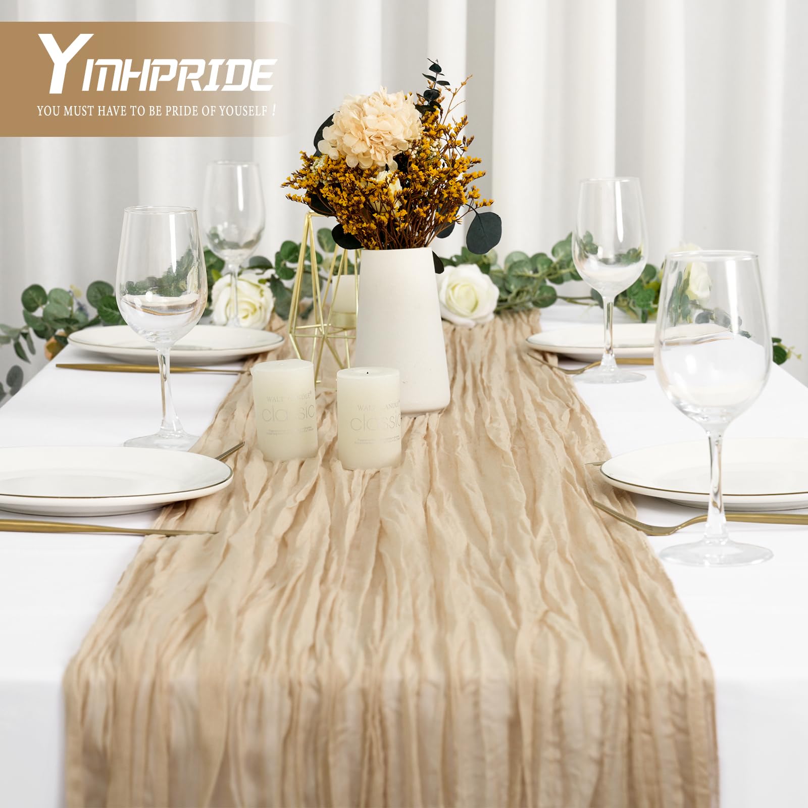 Chemin De Table En Étamine - Rustique - Gaze Romantique