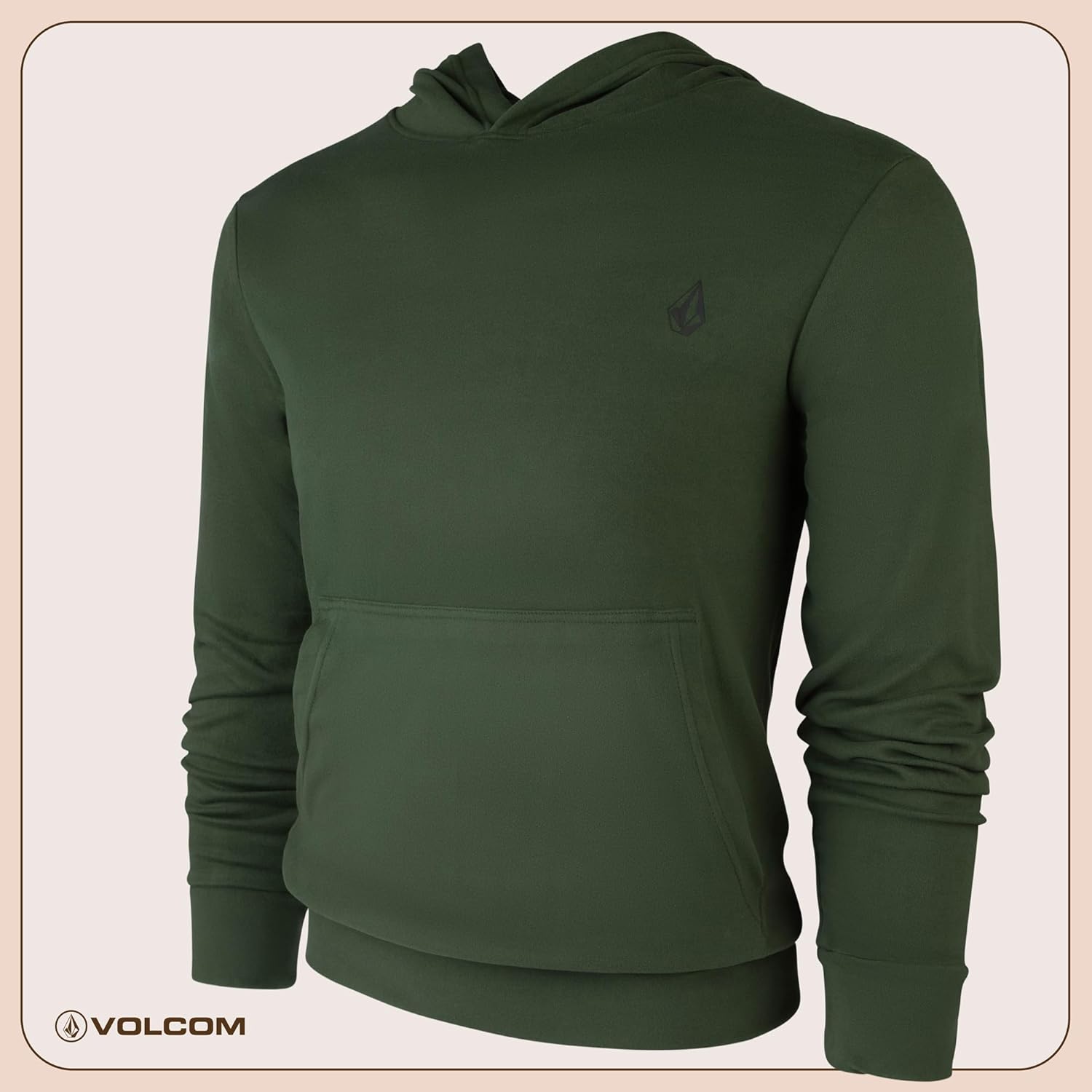 Volcom Men's Regular Fit Super Soft Fleece Lightweight Pullover Hooded Sweatshirt