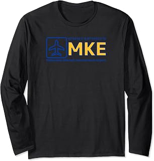 Milwaukee Wisconsin Mitchell International Airport GPS Code Long Sleeve T-Shirt