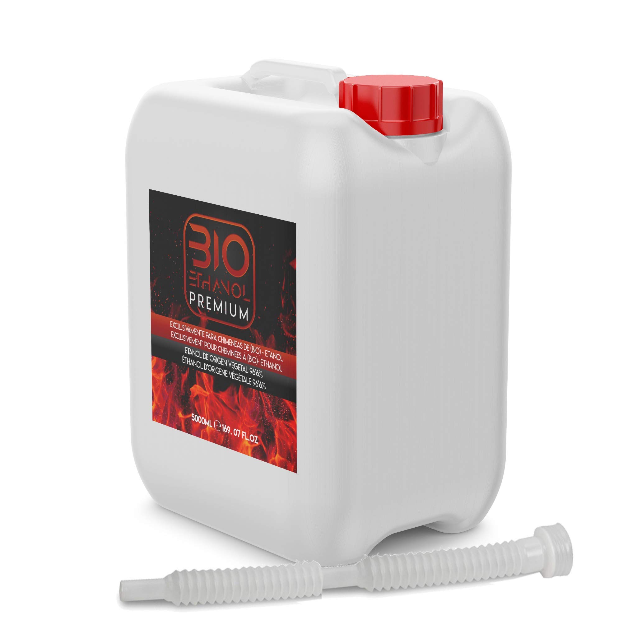 20 Litros Bioetanol Premium con Embudo - Ideal para chimeneas de Bioetanol -