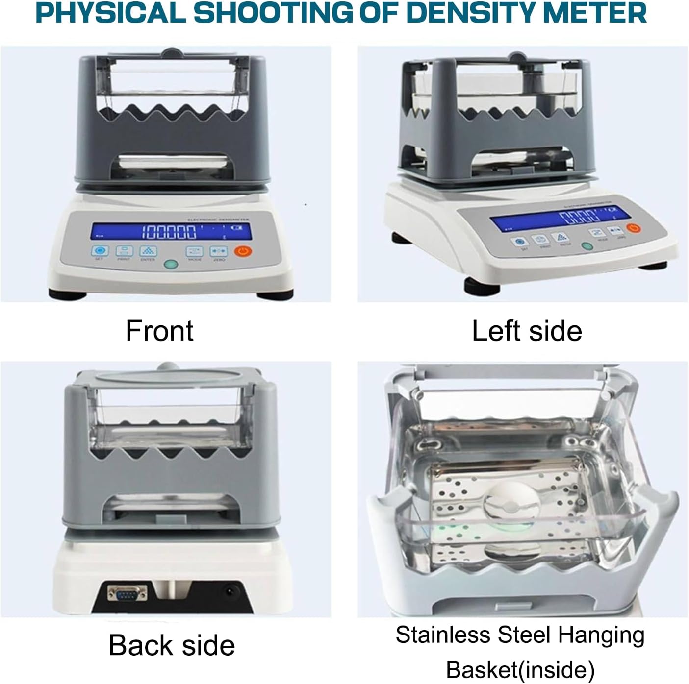 Gold Purity Testing Machine, Digital Electronic Gold Purity Tester Meter Gold Purity Test Analyzer Machine Density Range: 0.001~99.999g/cm3,1200a