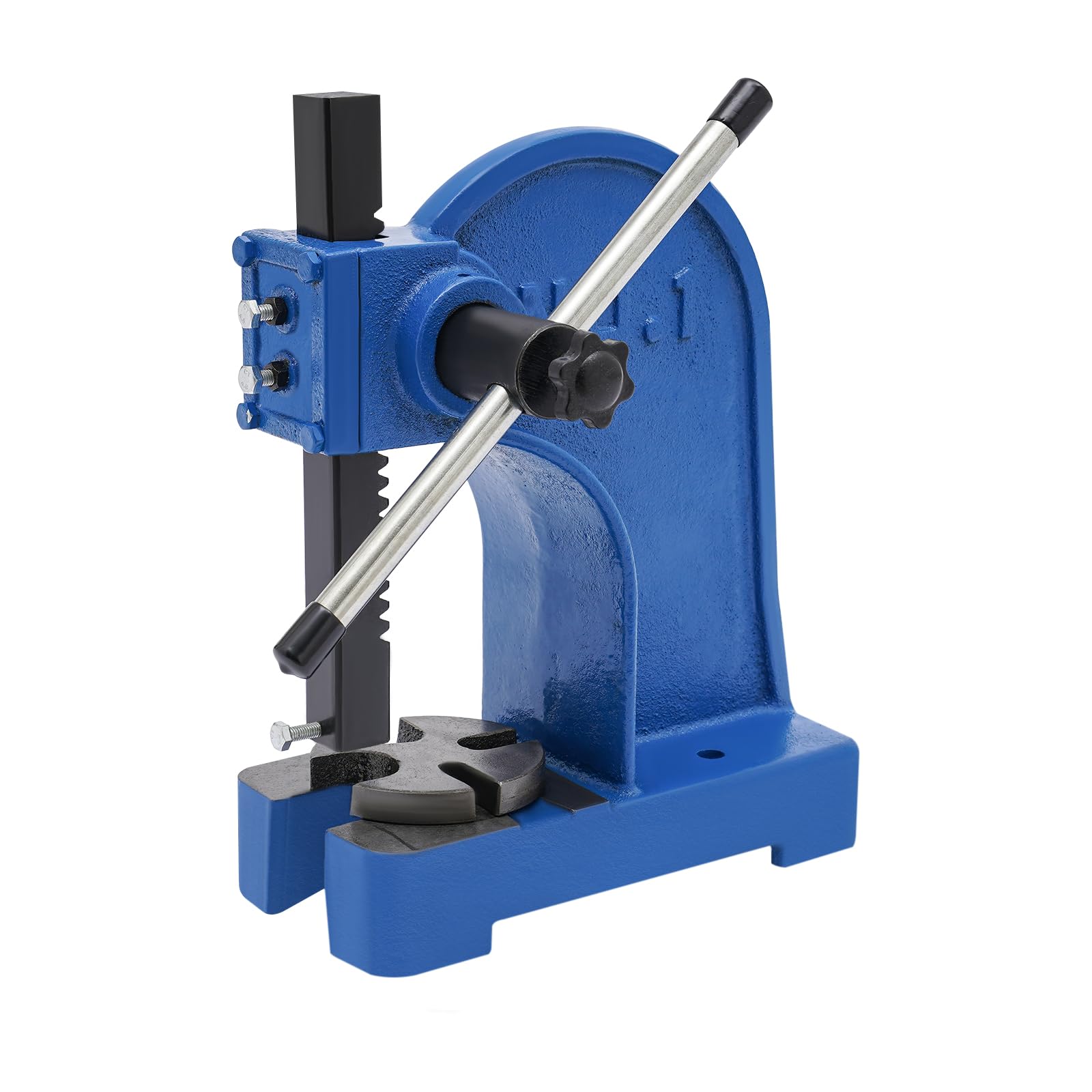 Arbor Cast Iron Hand Press - 1T/2204.62 lbs Max Working Force - Workbench - 5.5" Travel - Includes Plum Button & Handle - Ideal for Die Cutting, Bending and