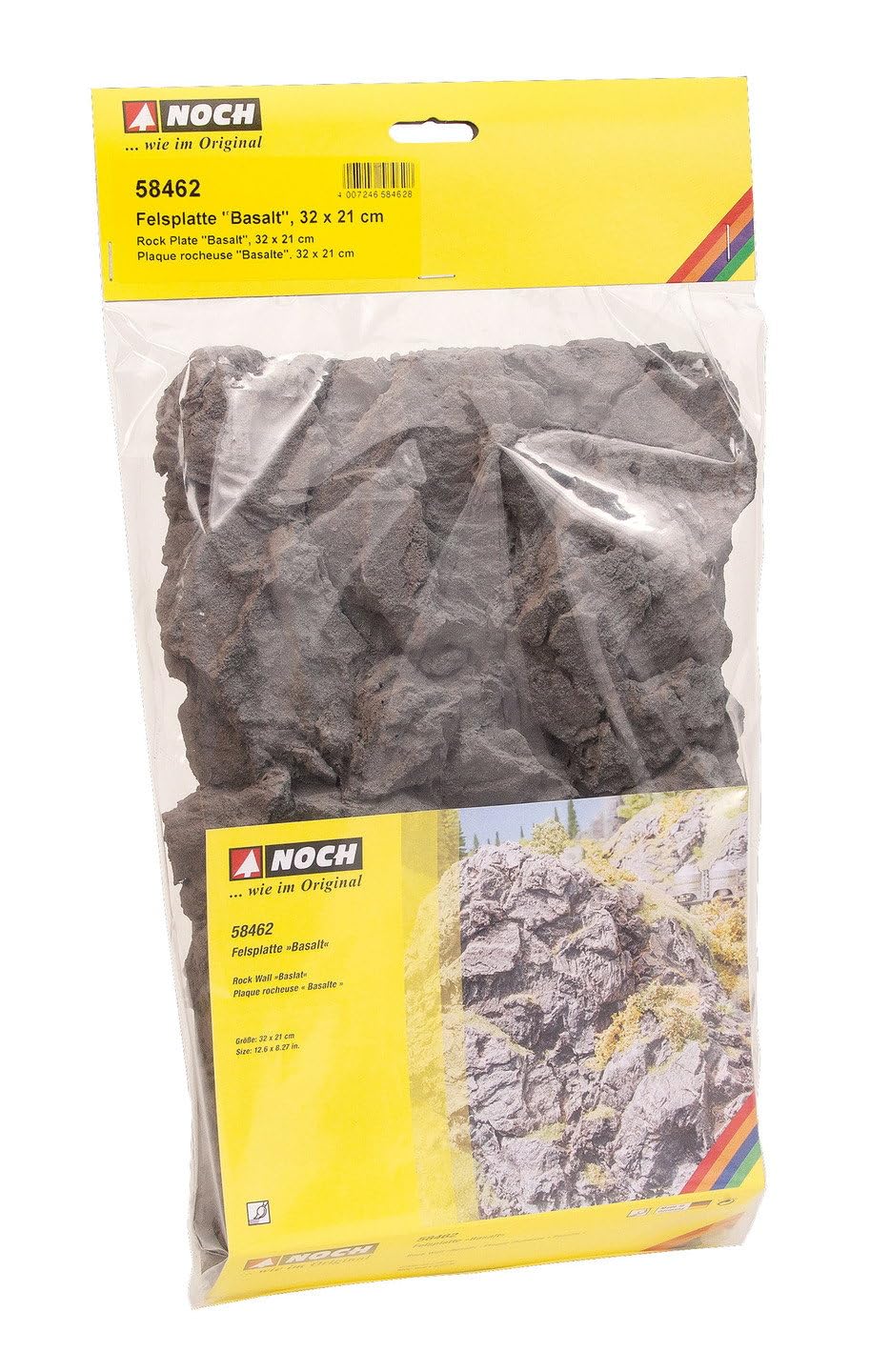 Noch® Lastra di Roccia basalto con Schiuma Rigida Strutturata, 32 x 21 cm, Perfetta per modellismo e progetti Fai da Te