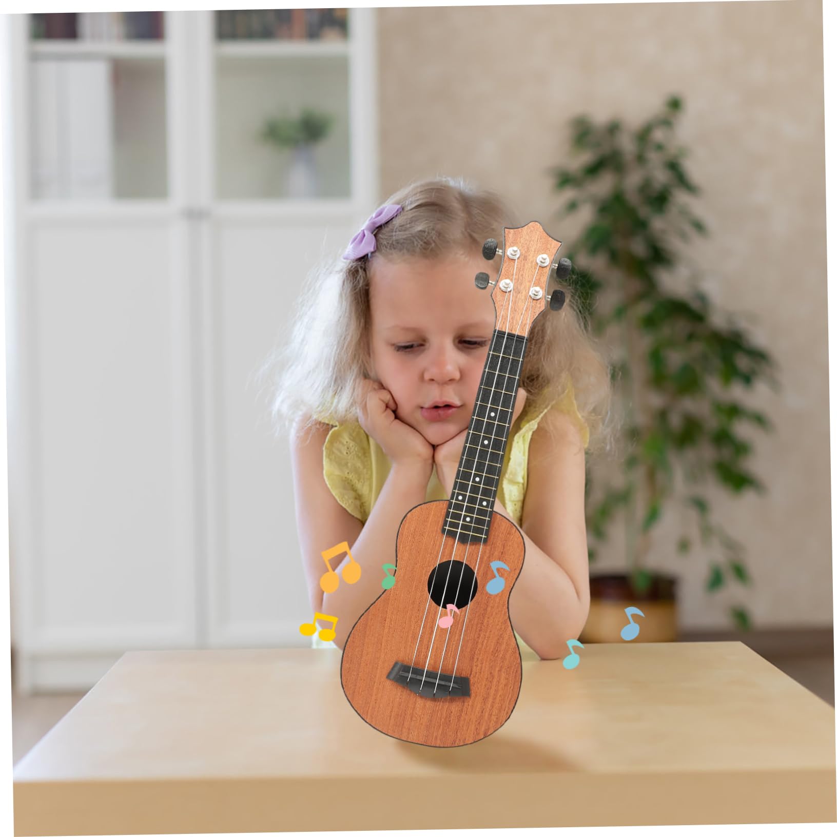 Ukulele Dla Początkujących Czterostrunowy Instrument Muzyczny z Drewna Idealny Dorosłych Trwały i Łatwy Użyciu Doskonały Do Nauki Muzyki