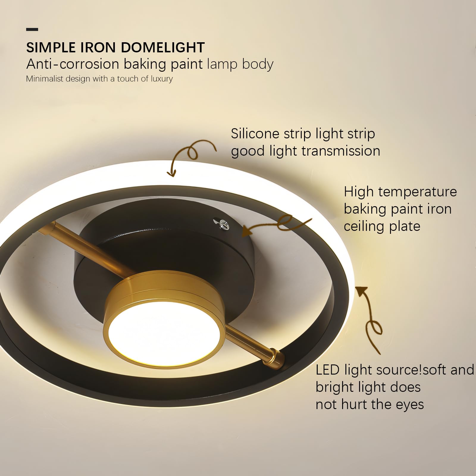 Plafoniera Led 20w Intrecciato Quadrato Oro Lampada Da Soffitto Design Moderno Luce Per Camera Soggiorno Cucina